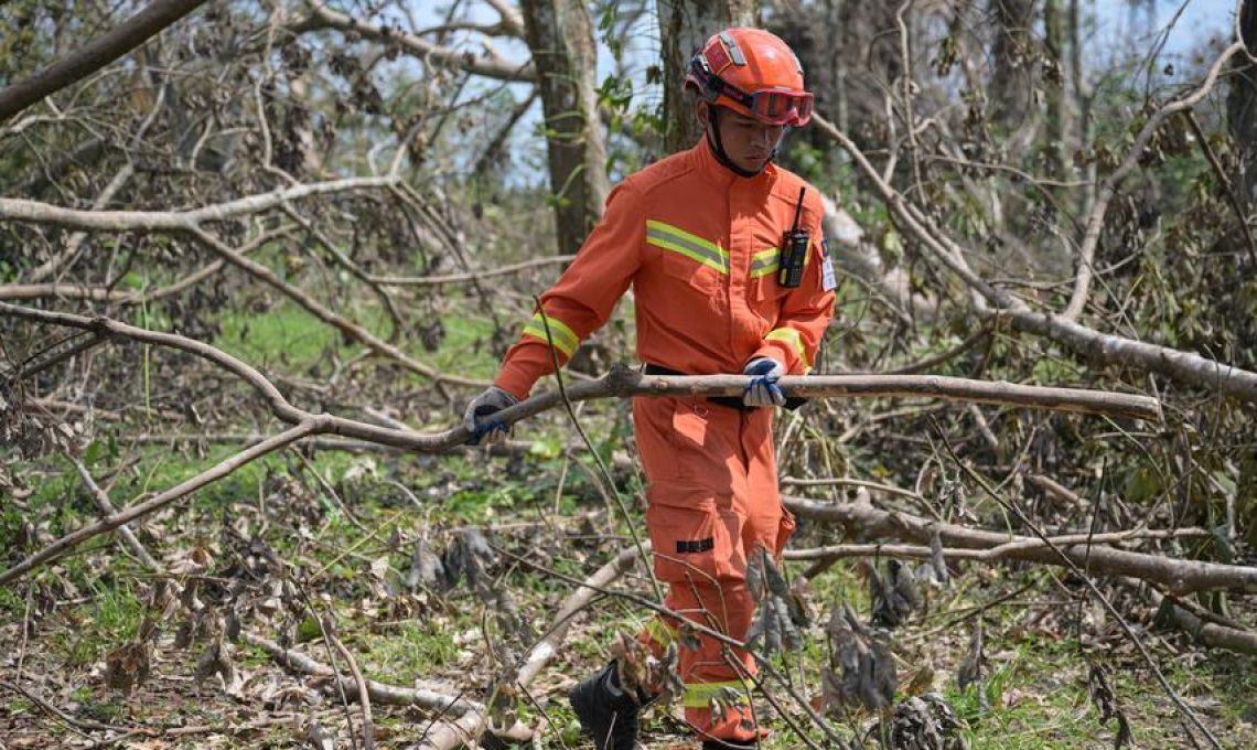 Potret Upaya Pemulihan Dari Topan Super 8 Di Provinsi Hainan.